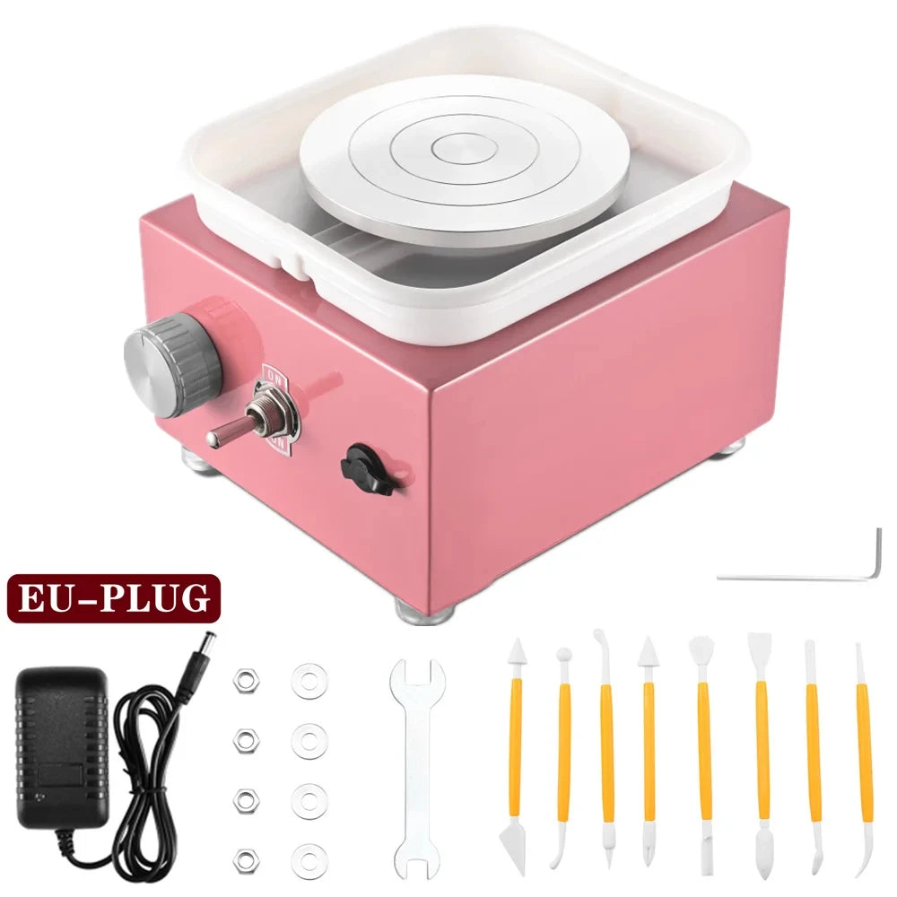 Mini Pottery Wheel & Kiln Kit — Make and Fire Your Own Clay Pieces at Home