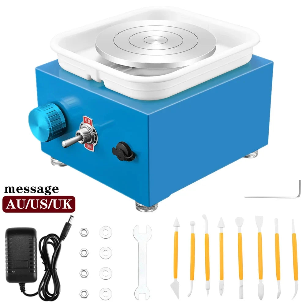 Mini Pottery Wheel & Kiln Kit — Make and Fire Your Own Clay Pieces at Home